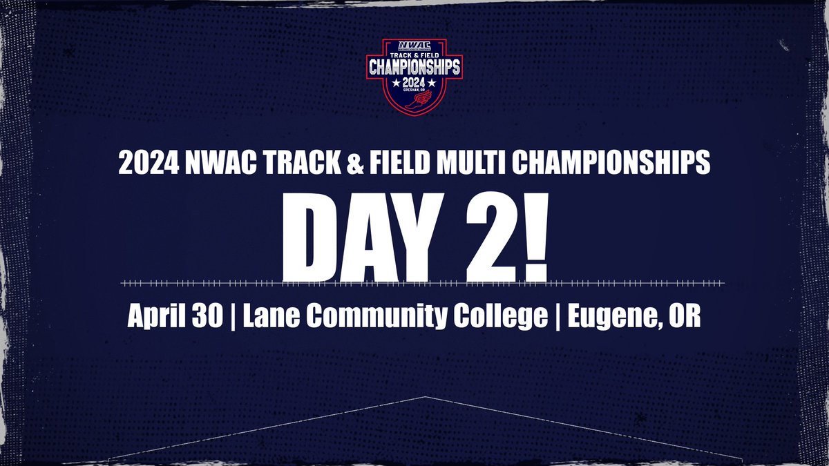 Day 2⃣ of the NWAC T&F Multi Event Championships today, with 2 champions to be crowned‼️🎽 📍 Eugene, OR (Lane CC) 📊live.athletictiming.net/meets/36303 📊 #NWACtf