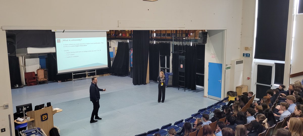 Summer term preparation for work experience and world of work program is getting into full swing, year 10 have had a preparation for campus visit session delivered by @MakeHappenEssex ahead of Year 10's trip to @Uni_of_Essex @UoEOutreach the first of May #imatter @DeanesSchool