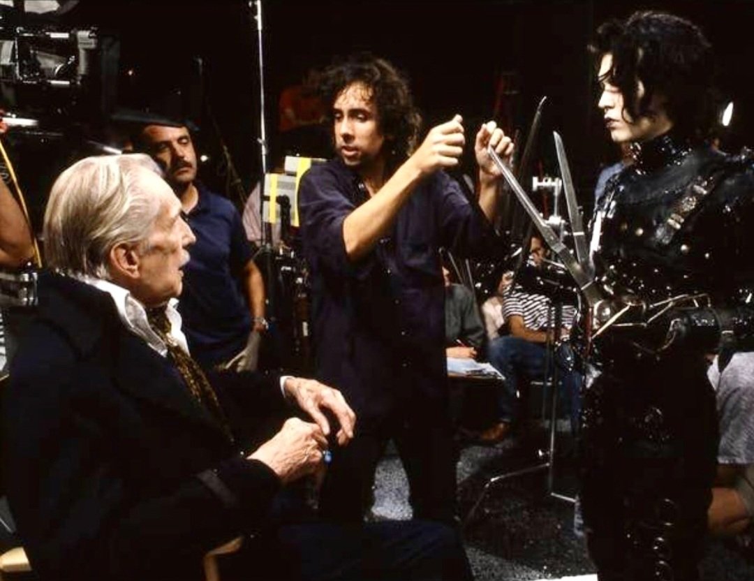 Precious bts of #EdwardScissorhands 😍 #ScissorsForFingers😜 #JohnnyDepp #TimBurton #VincentPrice #Legends🤩