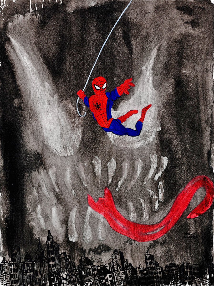 My art inspired by spider-man 3
Mixed media on paper

#contemporaryart #modernart #painting #drawing #lowbrow #juxtapoz #hifructose #artdaily #expressionism #marvel #venom