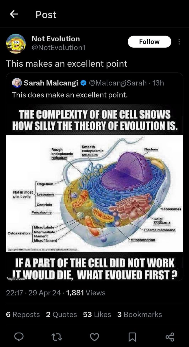 As a Cell biologist, I can categorically state that she does not!