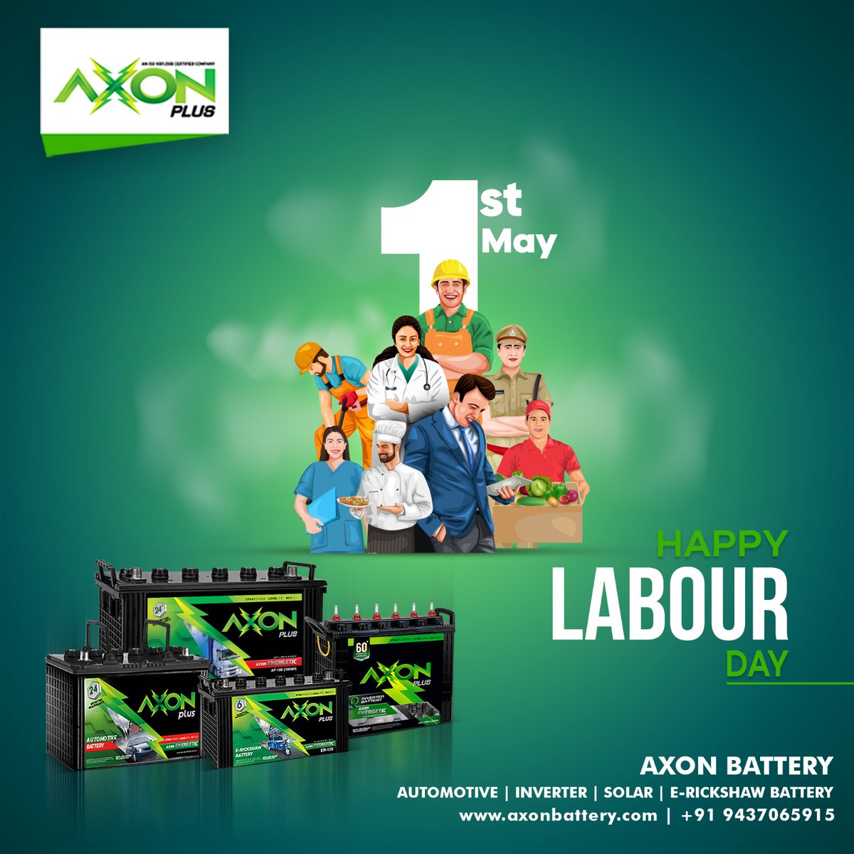 Let's celebrate the dedication and resilience of workers everywhere. Today is a reminder of the power of collective effort and the potential it holds.

 #LabourDay2024 #HappyLabourDay  #celebratework #internationalworkersday  #batterymanufacturer #Odisha #india #axonbattery