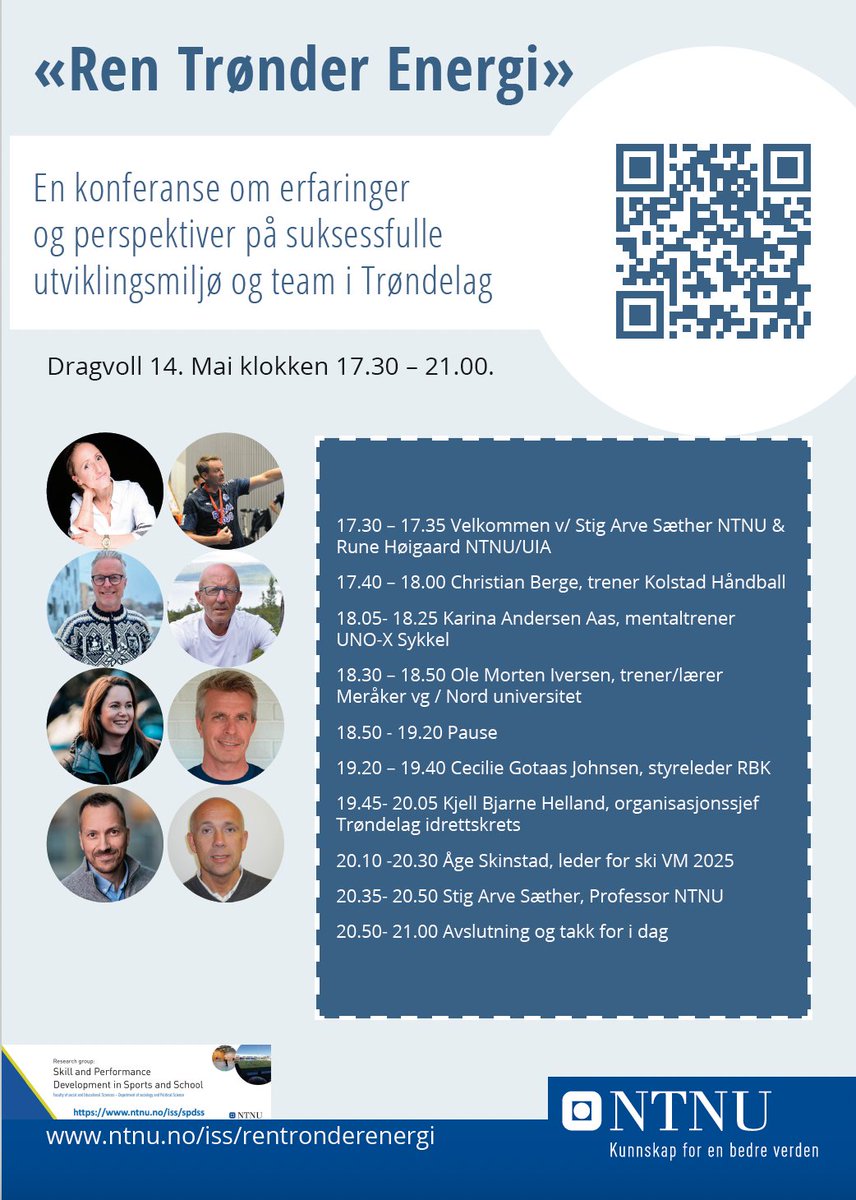 Minner om denne konferansen. Sett av datoen! ntnu.no/iss/rentronder… @NTNU #ntnulife