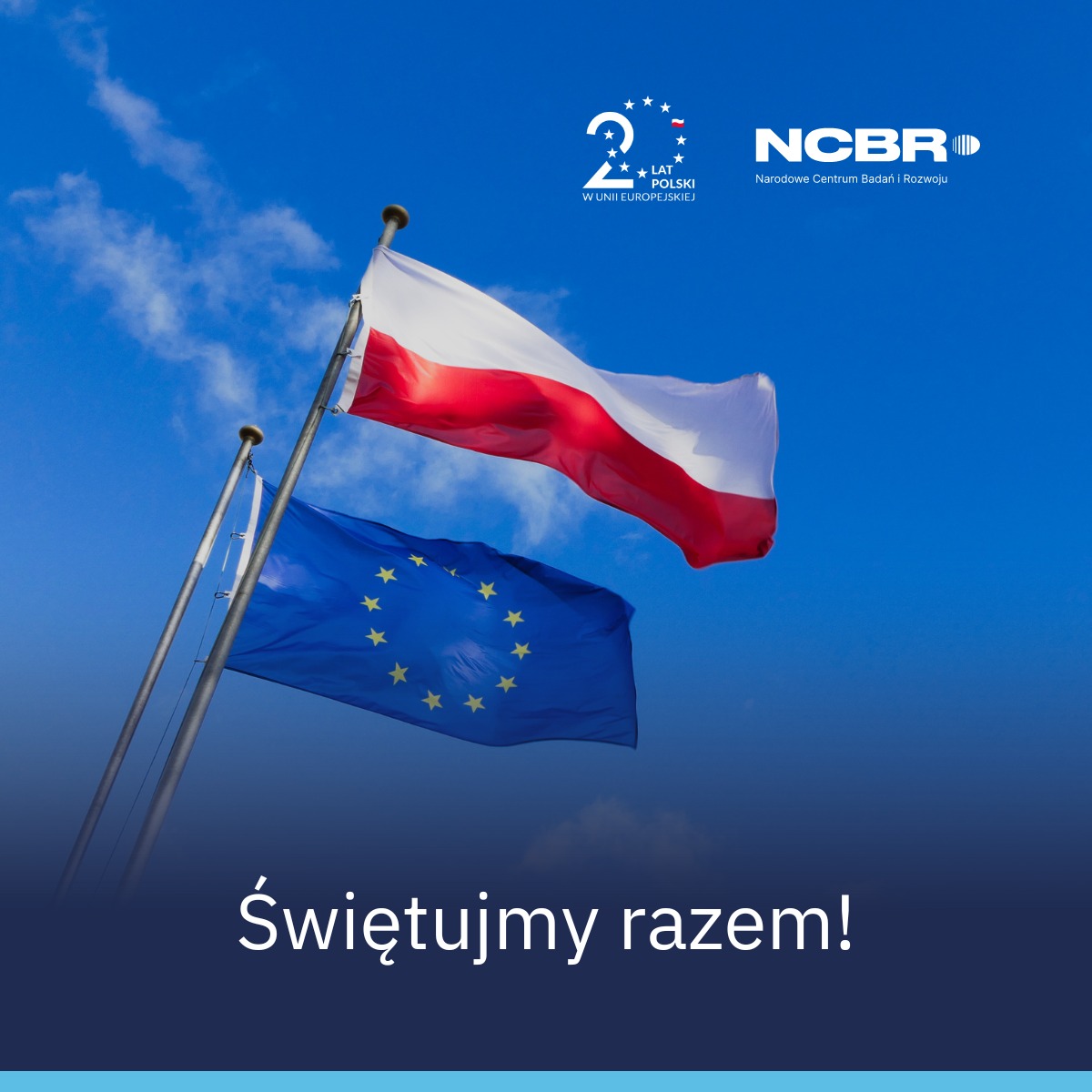 RT: Narodowe Centrum Badań i Rozwoju #NCBR
To będzie wyjątkowy maj!🌼
🇵🇱 🇪🇺 Świętujemy 20-lecie wstąpienia Polski do Unii Europejskiej i zapraszamy na XI edycję Dni Otwartych Funduszy Europejskich (#DOFE),
-  która odbędzie się 10 i 11 maja.
➡️ 20lat.eu/znajdz-atrakcj…
#DOFE2024