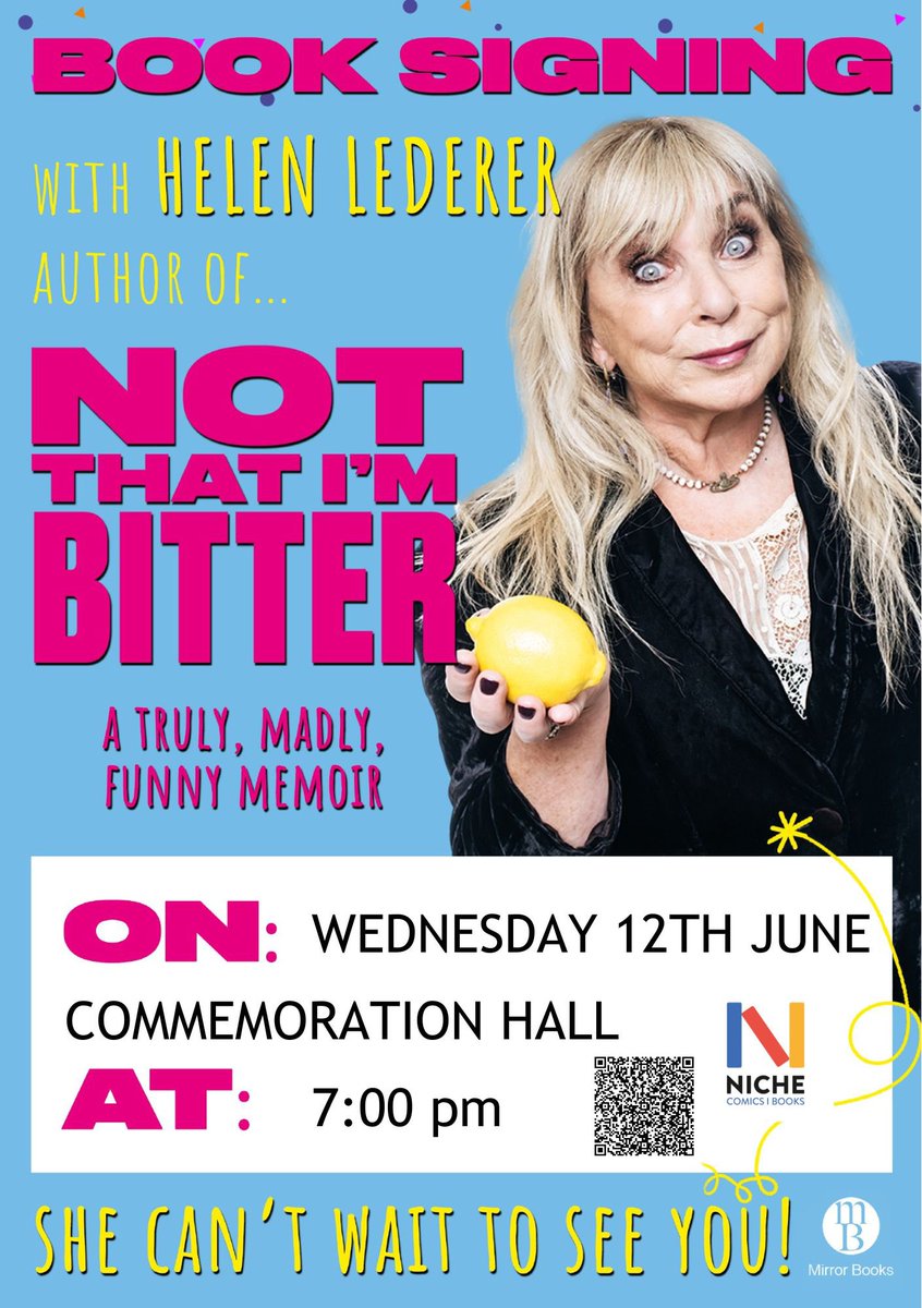 #BOOKSIGNING 12th June in Huntingdon 🍋 

Tickets ticketsource.co.uk/nichecomicsboo…

Support your independent
Bookshops.
Buy 🍋‘Not That I’m Bitter’ 🍋 here:

uk.bookshop.org/p/books/not-th…

@AngelaMakey #nichecomics #supportlocal #independentbookshops #ntib @TheMirrorBooks