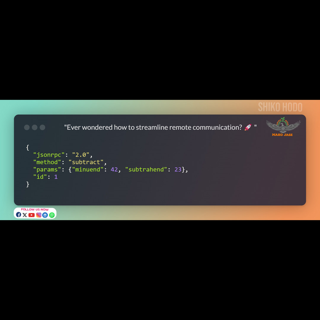 Discover the efficiency of JSON-RPC for seamless remote communication! 🌐 . . . #JSONRPC #RemoteCommunication #WebDev #APIs #Efficiency #StreamlinedWorkflow #Protocol #Development #Code #JSON #Tech