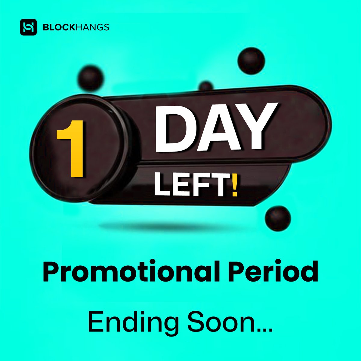 Only 1 DAY LEFT in our promotional period! 

Join today to claim your FREE  membership NFT before it's too late. Today is the LAST DAY for claiming  your free membership NFT. 

Don't miss out on this opportunity!  

#Promotion #LastDay #FreeMembershipNFT