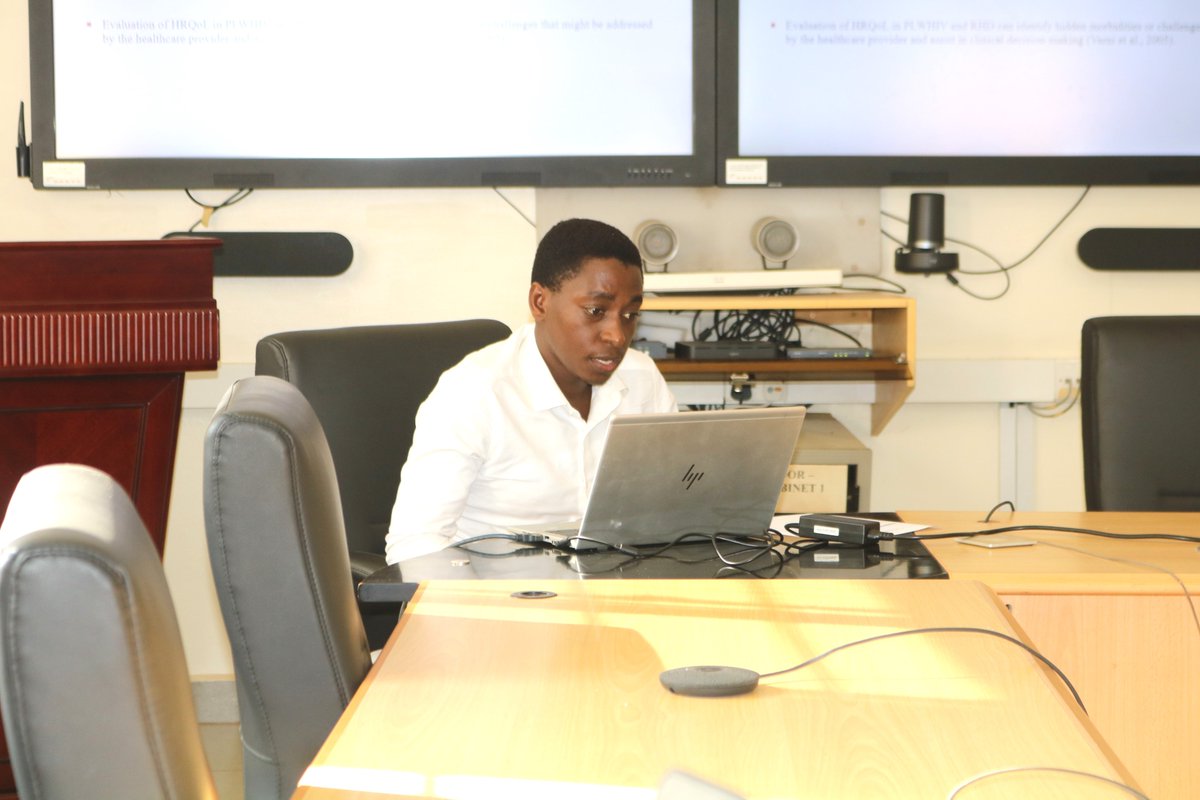 Presenter 3 is Dr. Nelson Twinamasiko whose masters research is examining 'Health related #qualityoflife for people living with Rheumatic Heart disease and #HIV in Uganda.'