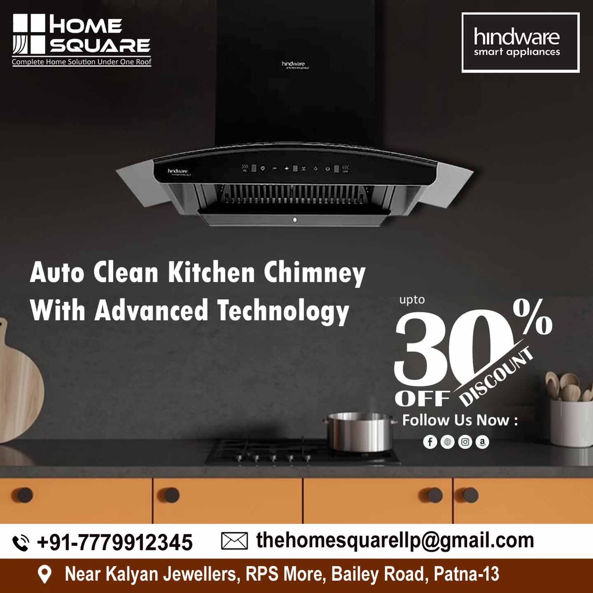 📷 Upgrade Your Kitchen with a Unique Chimney at an Exclusive 30% Discount! 📷

Why Choose Hindware?
📷 Unmatched Quality
📷 Innovative Design
📷 Powerful Performance
📷 Trusted Brand

#Hindware #KitchenChimney #KitchenUpgrade #SpecialOffer #CookingExperience  #Offers