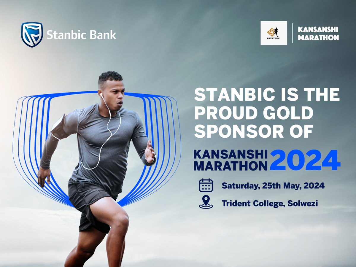 Stanbic is excited to be the gold sponsor of the Kansanshi Marathon in Solwezi on May 25th, 2024! To take part in the unforgettable run grab your tickets here: ecs.page.link/p7qwo #StanbicSponsors #KansanshiMarathon