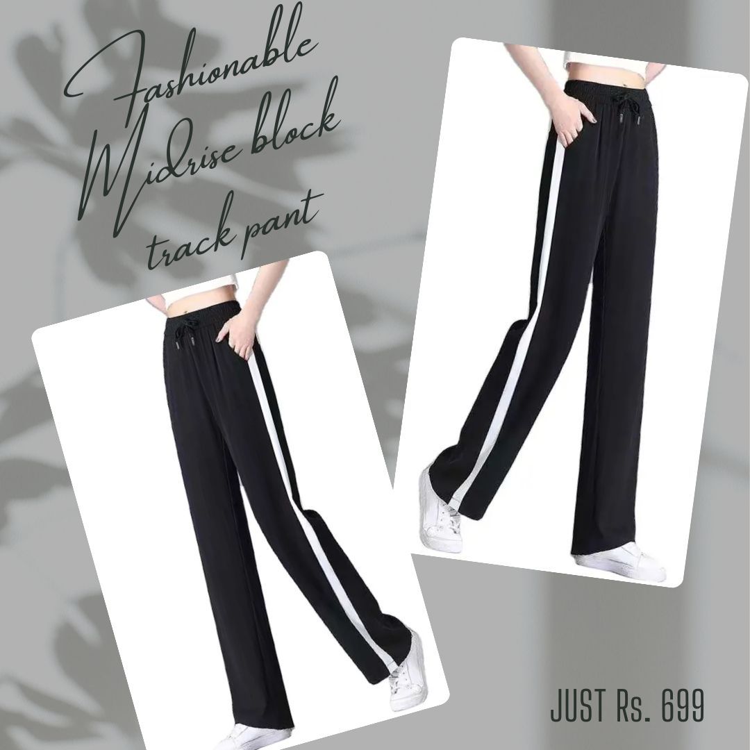 Elevate your athleisure game with these trendy midrise block track pants. Perfect blend of style and comfort for any occasion. Stay ahead in fashion! rilos.in  #TrackPants #AthleisureStyle #FashionForward #ComfortAndStyle #TrendyThreads