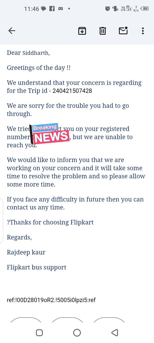 @flipkartsupport Why are you putting fake comments. I didn't receive any call from you.
Chor company day by day service becoming worse. After facing too many issues they didn't return money of failed bus ticket also because of you I missed my bus 
#fraudflipkart #boycottflipkart @Flipkart