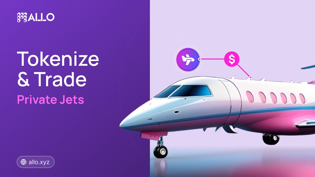 Imagine trading private jets like stocks! 🛩️ On @allo_xyz, we're enabling fundraising and trading by tokenizing Real World Assets. Get ready to soar to new heights in RWA trading!