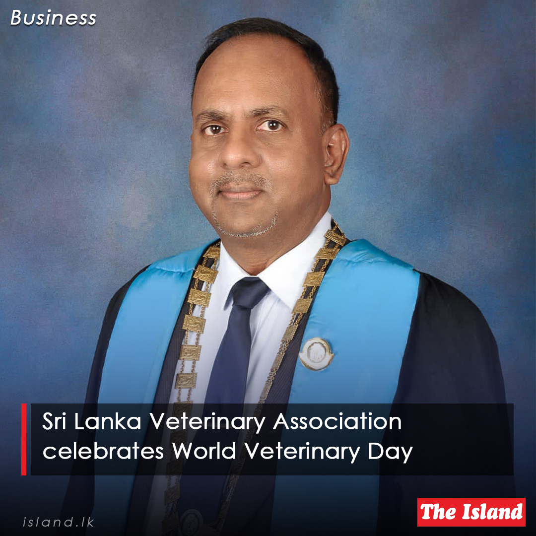 tinyurl.com/mpsjzx9n

Sri Lanka Veterinary Association celebrates World Veterinary Day

#TheIsland #TheIslandnewspaper #SriLankaVeterinaryAssociation #WorldVeterinaryDay #MohamedIjas