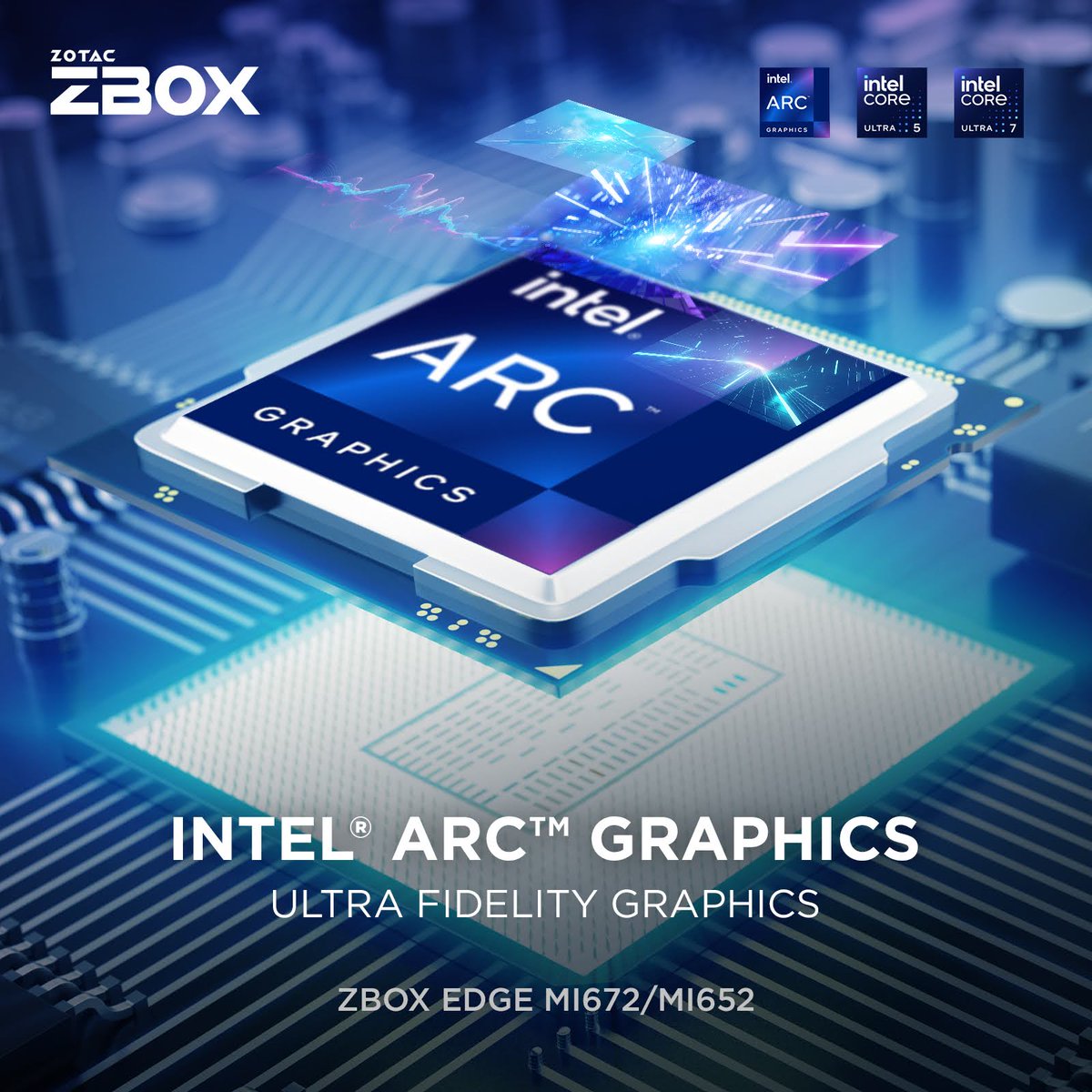 Would you game on Intel ARC Graphics in a tiny low-profile 0.64 liter mini PC? Learn more - bit.ly/3TRIiRk #ZOTAC #ZBOX #MI672 #MI652