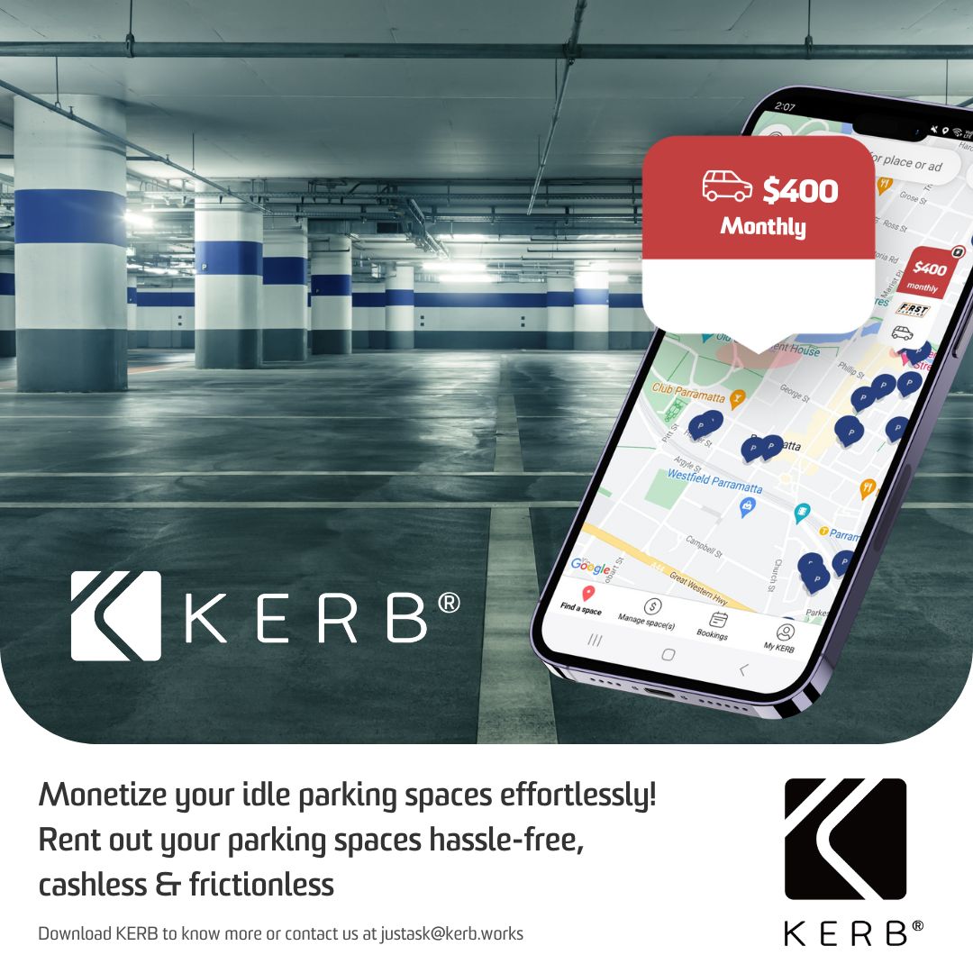 With KERB, renting out parking spaces is as easy as tap, park, profit – frictionless, cashless, and effortlessly managed. You can view it real time at the comfort of your home!

Contact us at justask@kerb.works to know more!

#CarPark #Monetize #SmartParking #ParkingApp #KERB