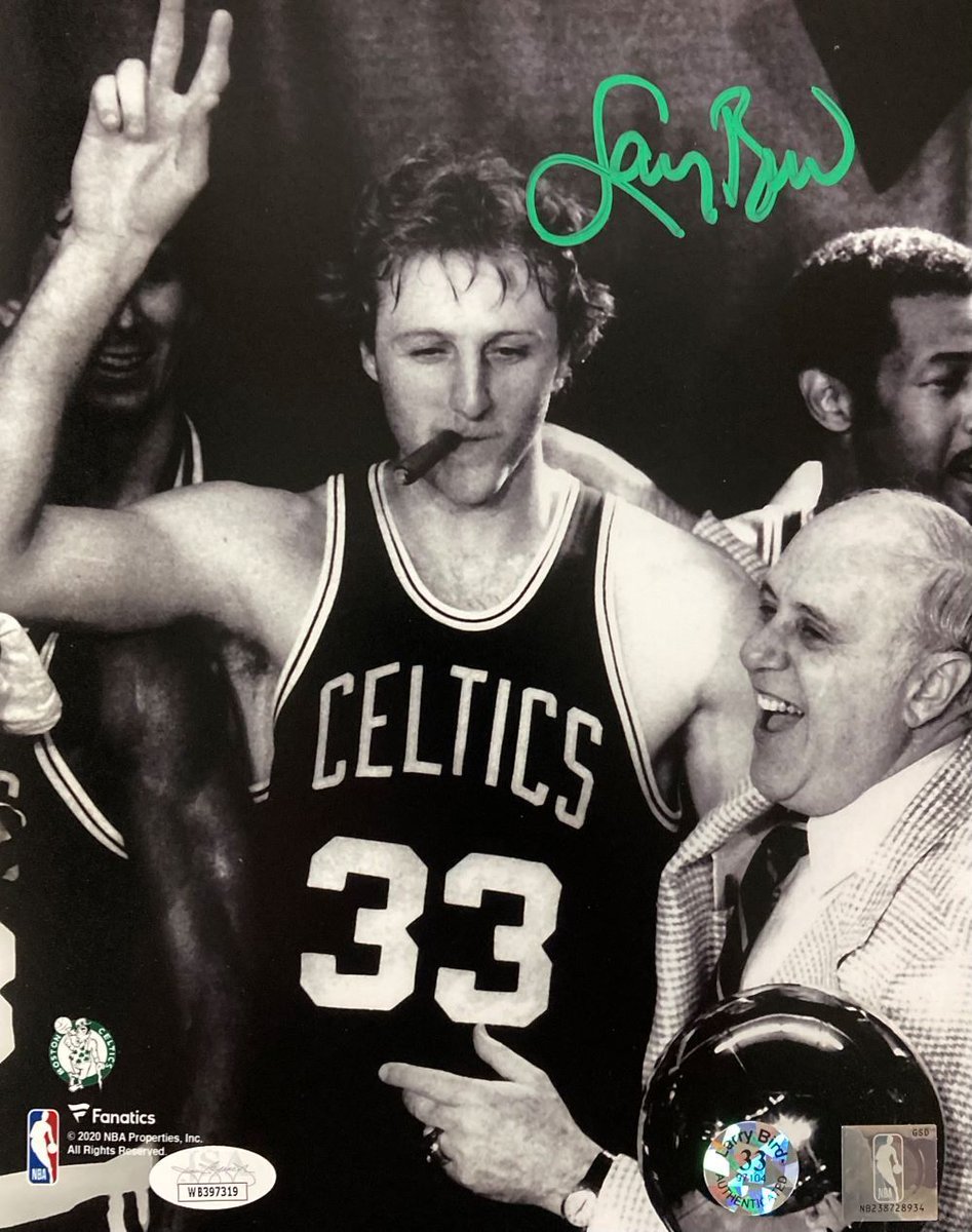 Larry Bird Signed 8x10 Boston Celtics Photo w/ Red Auerbach Bird+JSA ITP: Vendor: sipromotions
 Type: 
 Price: 199.99   
 
 Larry Bird Signed 8x10 Boston Celtics Photo w/ Red… 📌 shrsl.com/4fuj5 📌 #CardTrader #CollectingAll #VintageCards #RookieCards #SportsHistory