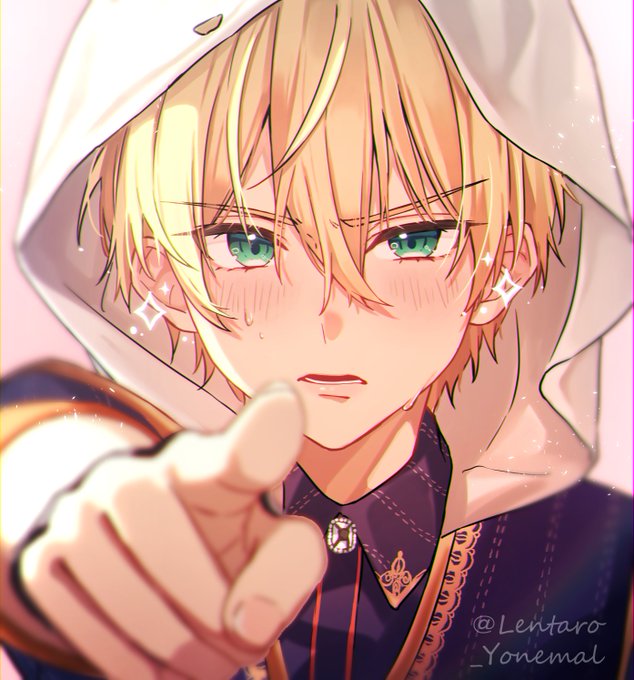 「blonde hair pointing at viewer」 illustration images(Latest)