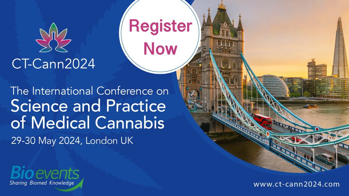📢Join us in London at #CTCann2024 📅 29-30 May 2024 🌏 London
⭐𝐑𝐞𝐠𝐮𝐥𝐚𝐫 𝐫𝐞𝐠𝐢𝐬𝐭𝐫𝐚𝐭𝐢𝐨𝐧 𝐝𝐞𝐚𝐝𝐥𝐢𝐧𝐞: 𝟑𝟎 𝐀𝐩𝐫𝐢𝐥⭐ 
#medicalcannabis #clinicaltrials #governance #abstract #cannabinoids #APIs #pharmaceuticals #drugdevelopment #cannabidiol #Bioevents