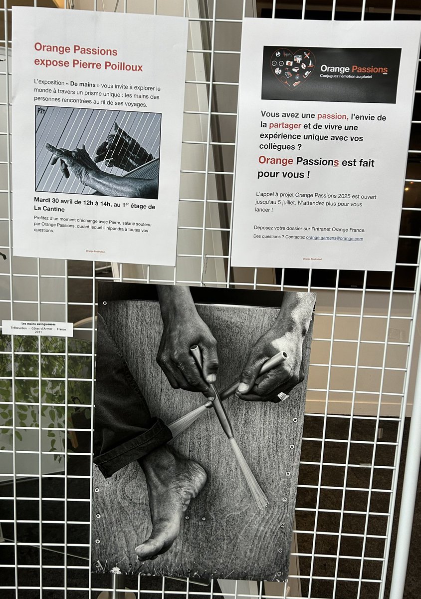Sylvie Moulié (@sylvie_moulie) on Twitter photo De beaux échanges en perspective avec cette exposition « De mains » proposée par Pierre Poilloux, salarié @Orange soutenu par <a href="/OrangePassionF/">OrangePassions</a> : vernissage ce midi à Châtillon… enjoy ! De beaux échanges en perspective avec cette exposition « De mains » proposée par Pierre Poilloux, salarié @Orange soutenu par <a href="/OrangePassionF/">OrangePassions</a> : vernissage ce midi à Châtillon… enjoy !