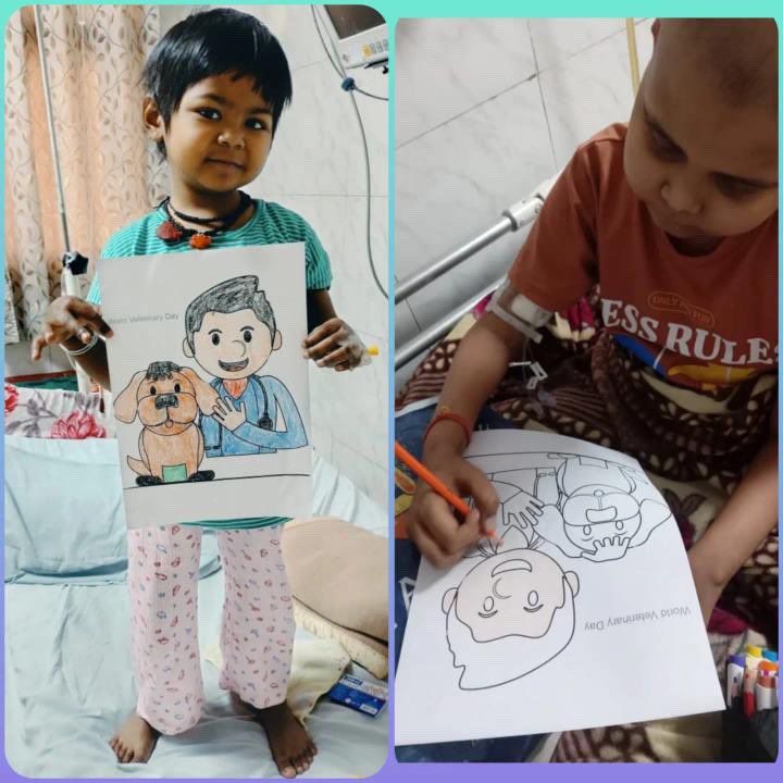 Its not just humans who require care and compassion but animals too. Presenting some of the gorgeous paintings  made by our kids on #worldveterinaryday