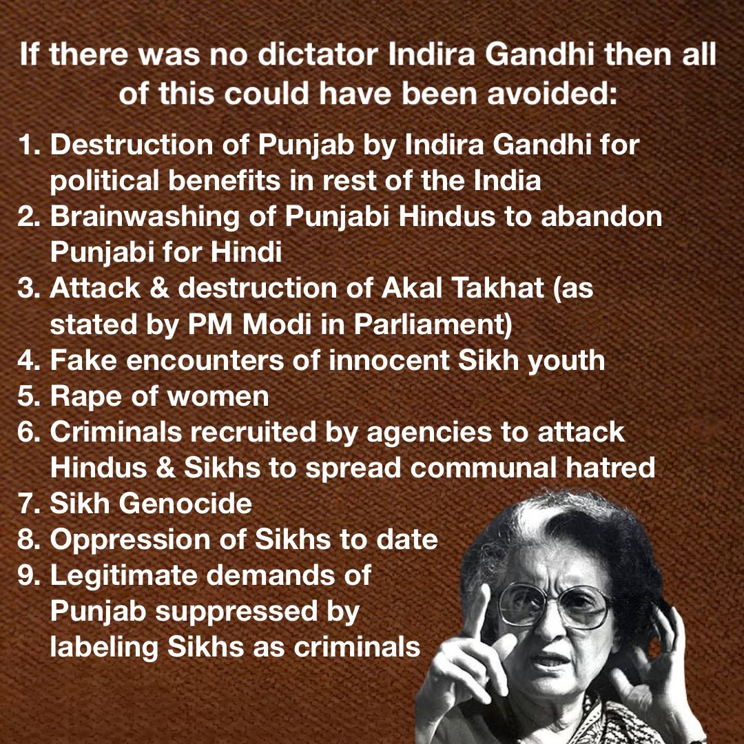 Do you agree if there was no greedy, cruel, dictator & machiavellian Indira Gandhi at first place, then all of this could have been avoided ?