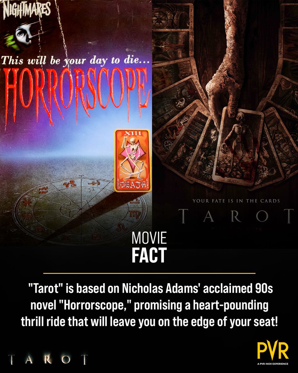 Get ready to enter the spooky realm with Tarot! Were you aware of this exciting fact about the movie? 

Releasing at PVR INOX on May 3! 
.
.
.
#Tarot #AvantikaVandanapu #LarsenThompson #JacobBatalon