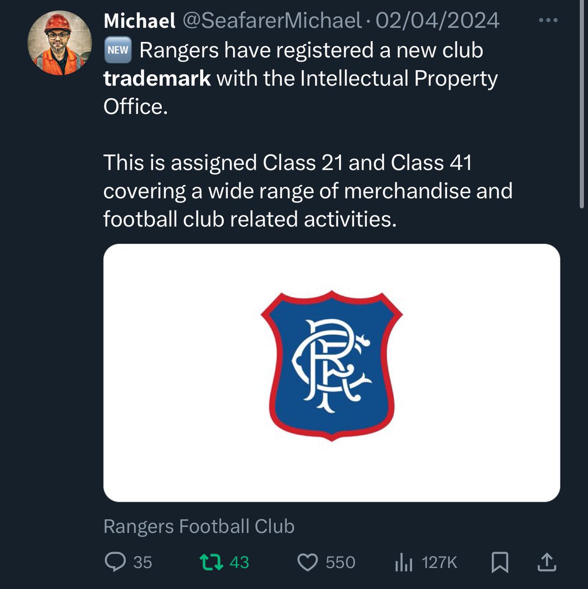 Could this top be the reason this badge and surround was registered as a new trademark recently? @SeafarerMichael 👀