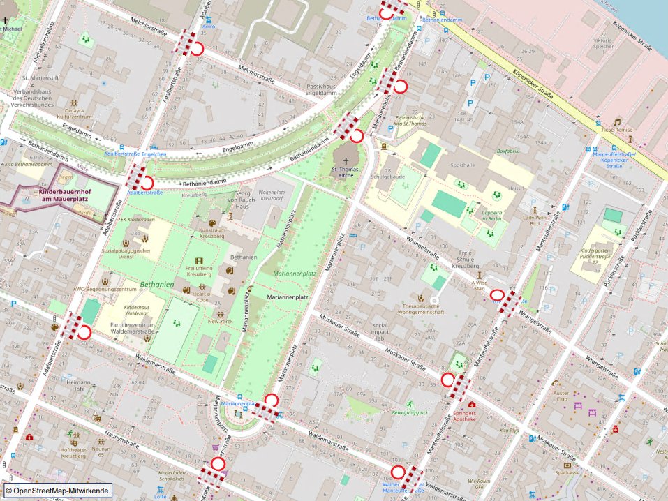 Ab ca. 12:00 Uhr bis Donnerstag, 06:00 Uhr kommt es aufgrund mehrerer #Versammlungen zu umfangreichen #Sperrungen in #Kreuzberg. Betroffen ist insbesondere der Bereich um den #Mariannenplatz.