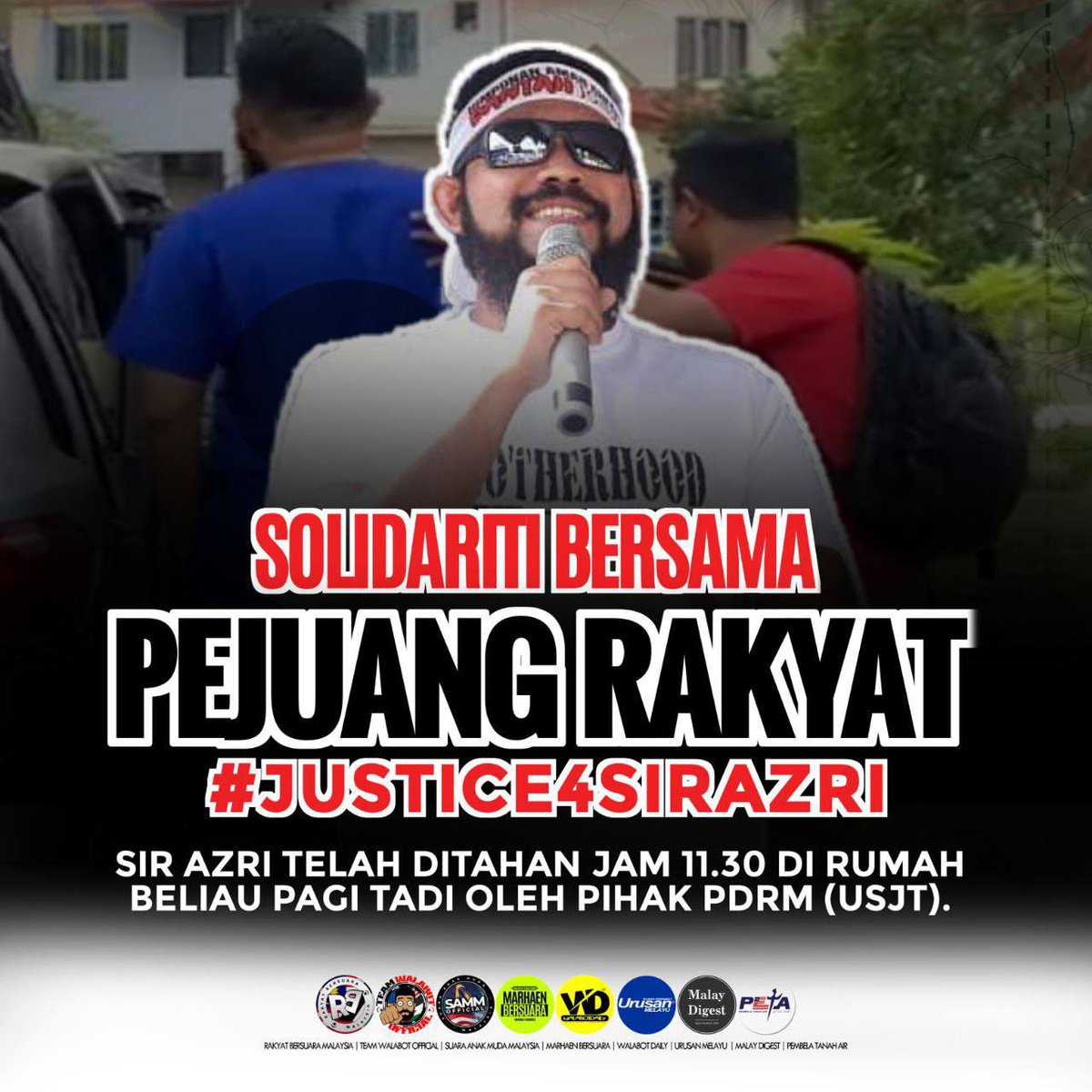 #Justice4SirAzri 
#Solidarity4SirAzri #freedomofspeech
#HumanRightsViolations 
#amnestyinternational
#perkara10
#rukunnegara
#perlembagaanpersekutuan
#Malaysia