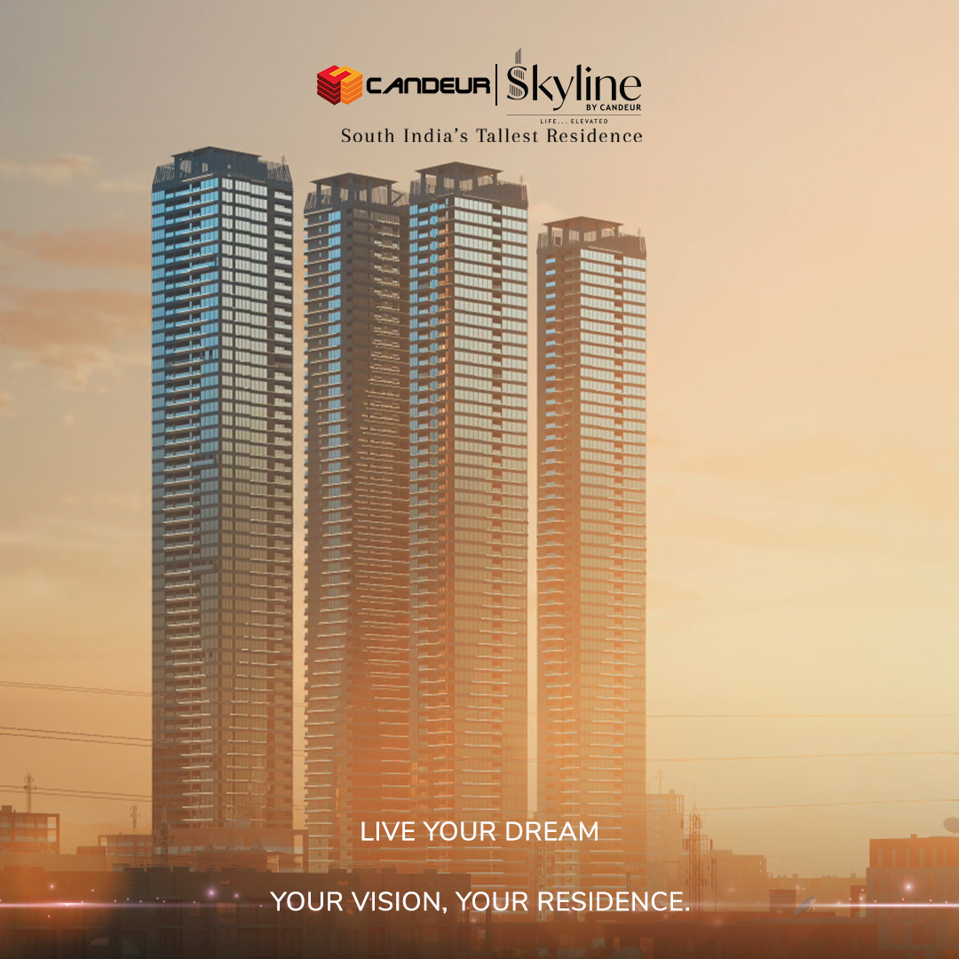 Experience your dream come to life at #SkylinebyCandeur, #SouthIndiasTallestSkyscraper. Step into a world of unmatched luxury and sophistication. From breathtaking heights to unparalleled elegance, Skyline offers more than just a home—it's a lifestyle elevated to new heights.