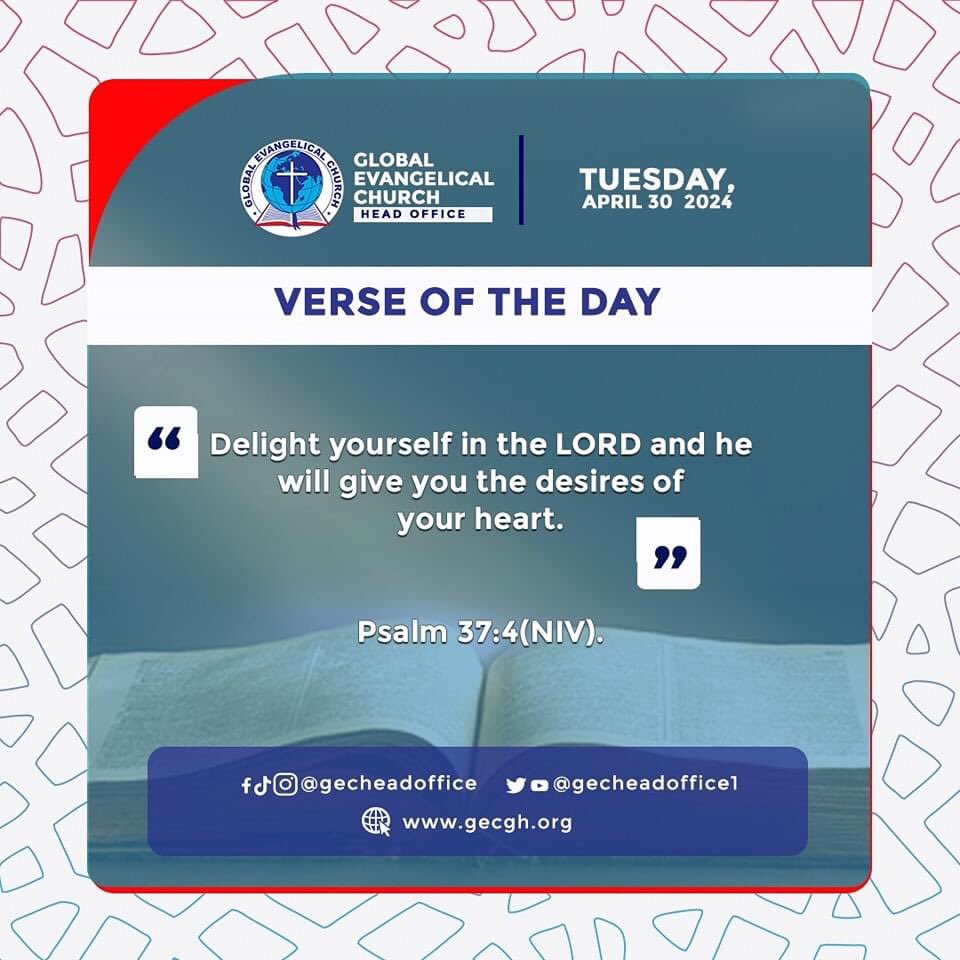 #verseoftheday: Tuesday 30 April 2024         

 #GEC #WeAreGEC #GEMM #GECMEDIA #HappyNewMonth #April #MonthOfVictory