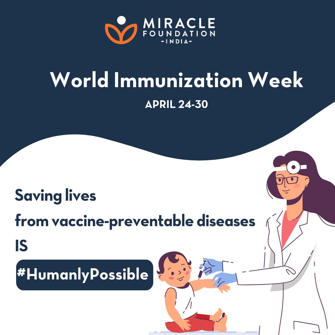 This #WorldImmunizationWeek, let us join hands to make access to life-saving immunizations POSSIBLE FOR ALL! #VaccineEquity
Together, we can ensure a healthy life for every child and safer, brighter futures for all. 
#ImmunizationForAll #HealthForAll #HumanlyPossible