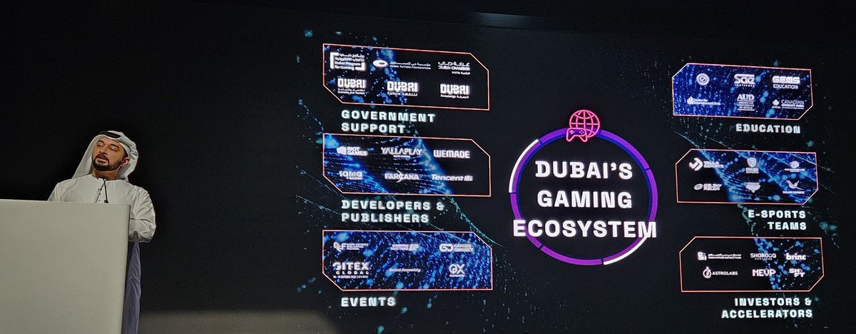 . @FSKazim Speaking about the #Dubai #Gaming Ecosystem @motf at Gaming Matters