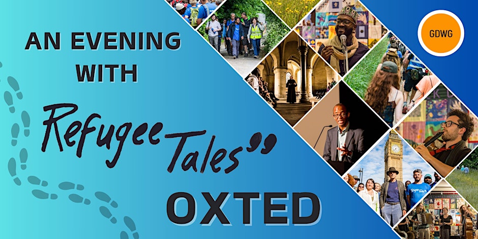 In July @RefugeeTales will walk for 5 days from Edenbridge to Westminster via Oxted, Caterham, Wallington, Wandsworth in solidarity with refugees. We're excited to be a part of it - our artists Lucky & Ollie are playing at the Oxted event! Book tickets: tinyurl.com/36mr3h36