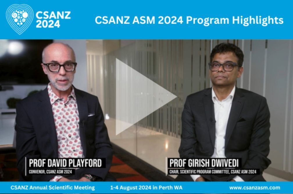 #CSANZ2024 #ANZET24 If you haven't registered, don’t leave it til the last minute. Listen to David & Girish welcoming you to WA 👉 buff.ly/3QMClDF @PlayfordDavid @cardiacimager Early bird is open so register early and save, if not a CSANZ member join now and save more!