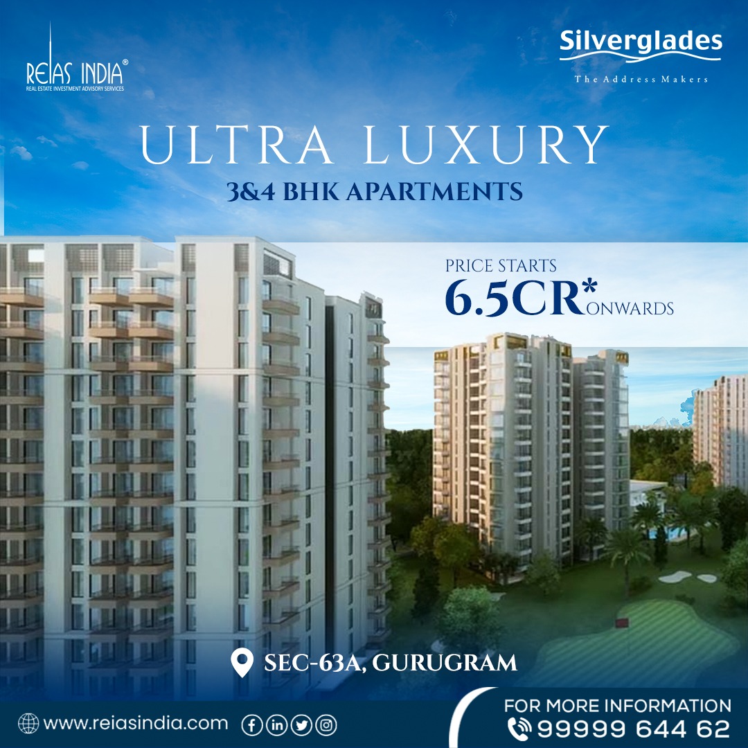 Experience the pinnacle of luxury living at Silverglades' ultra-luxurious 3 and 4 BHK apartments, where opulence meets comfort seamlessly.

For more information
Get Your Visit: reiasindia.com
Contact: +91-9999964462

#Silverglades #LuxuryResidences #ReiasIndia