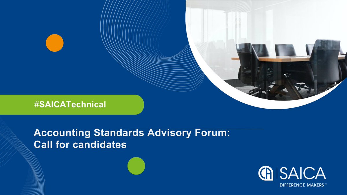 Stakeholder Notice ~ Vacancies for Accounting Standards Advisory Forum (ASAF) for a three-year period from January 2025. Application deadline is 30 June.
Click here for more information: bit.ly/3QoJf1q
#⃣ #SAICATechnical #FinancialReporting #Vacancies #IFRSFoundation