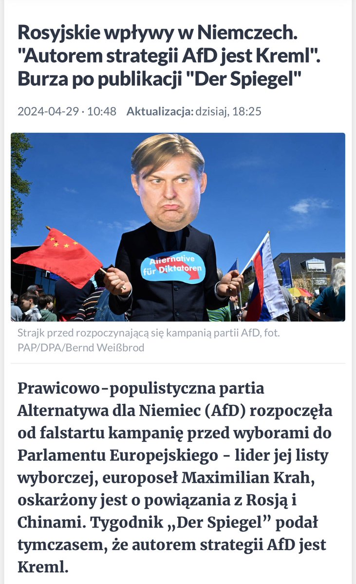 W Niemczech 🇩🇪🇪🇺- po publikacji Spiegla- tamtejszy PiS 🇵🇱🇷🇺🇻🇦✝️- czyli #AfD- jest określany/a mianem 'Landesverräter'- co znaczy- zdrajcy kraju. Niemcy mają teraz swoją małą targowicę. #RosjaJużTuJest #Targowica 2.0 #CzasRozliczenia