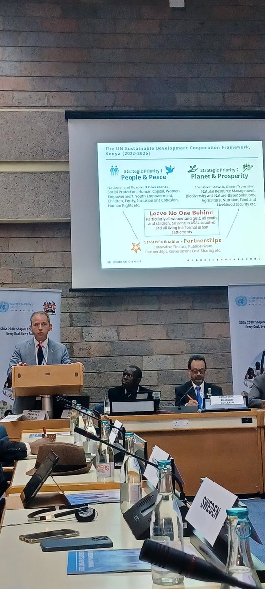 Discussing @UnKenya 's 2023 impressive results contributing to #SustainableDevelopment. The Leave No-One Behind #LNOB principle matches well with 🇰🇪's Bottom-Up Economic Transformative Agenda #BETA. 🇫🇮 happy to be a strong partner to 🇺🇳 #SDGs