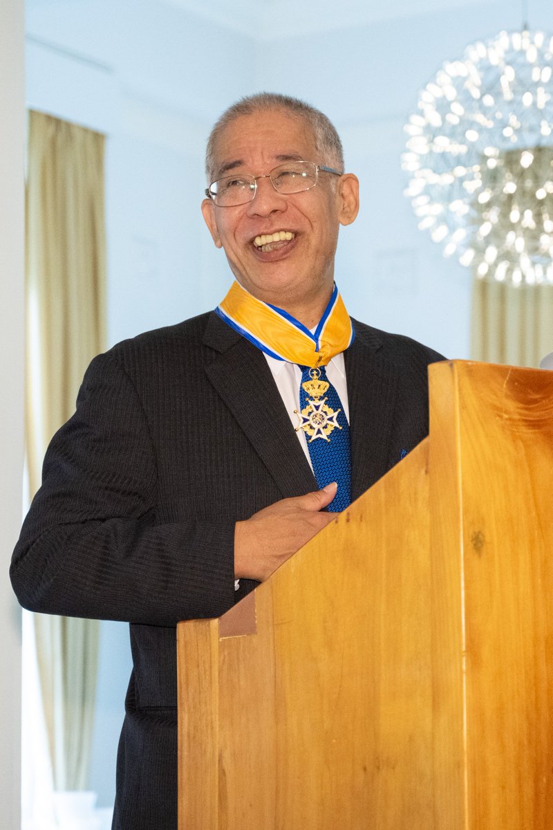 Theo Peters Chargé d'affairs ad interim has presented a royal decoration “Commander of the Order of Orange-Nassau” to Dr. Hiroki Kenzo for his distinguished contribution to the Dutch-Japanese collaboration on water affairs.
Details: nlinjp.com/drhirokikenzo (JP only)