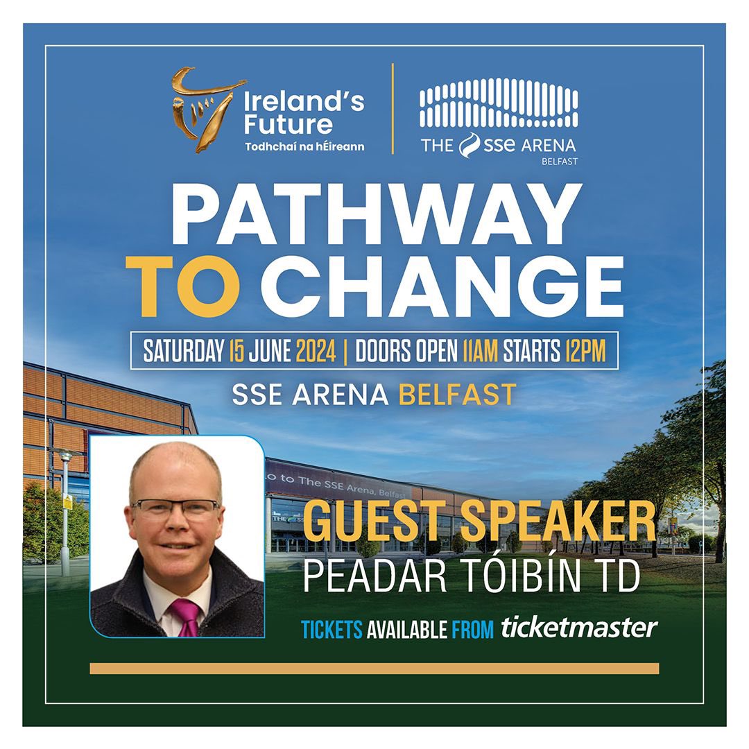 🚨Announcement 🚨Peadar Tóibín TD and leader of Aontú will speak at the Ireland’s Future conference on Saturday 15 June 2024 🚨Get your tickets at the link below ticketmaster.ie/ireland-s-futu…