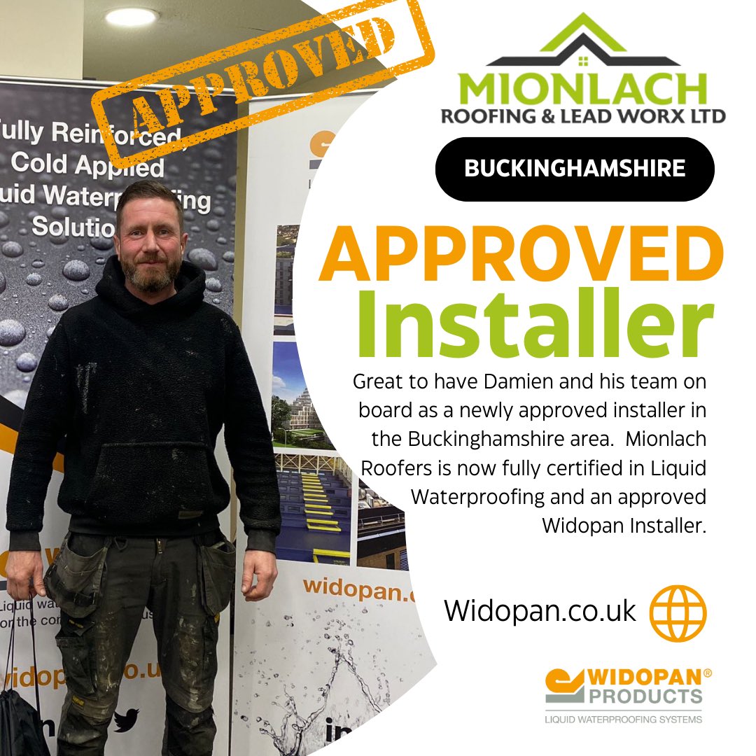 WidopanUK's tweet photo. Another Approved Installer.  
Welcome Mionlach Roofing and Leadworx Ltd 

#roofing #buckinghamshire #buckinghamshireroofing #aylesbury #roofer #leadwork #leadworkspecialists #leadworker #roofingindustry #commercialroofing https://t.co/FKwzrjPhtz