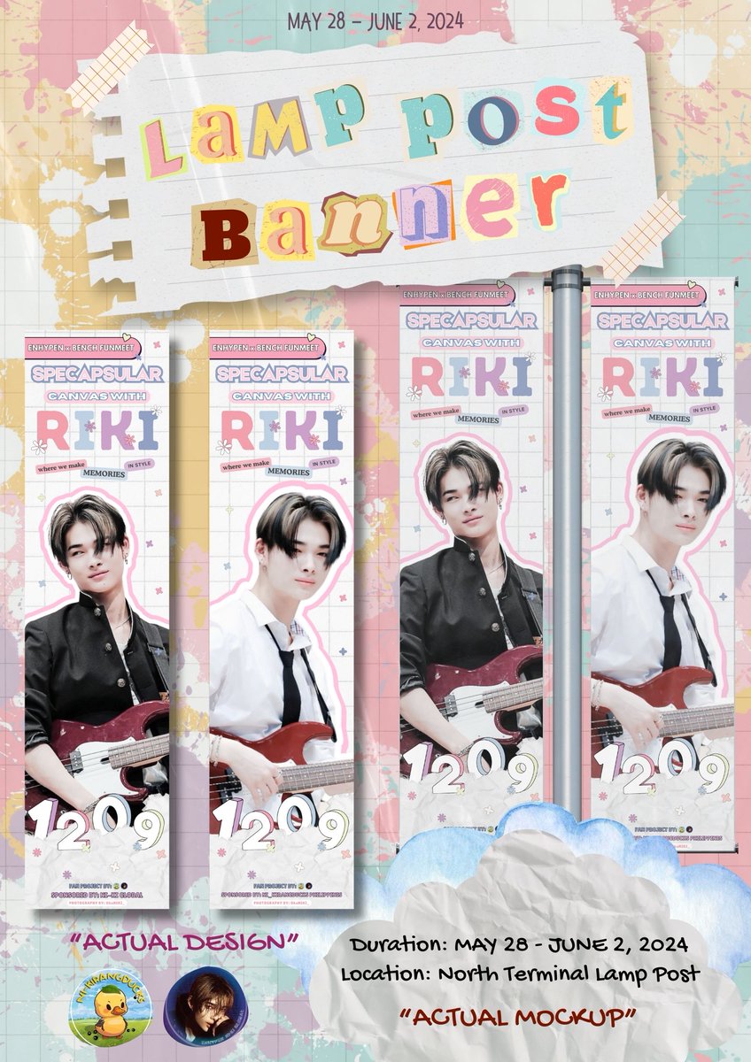 SPECAPSULAR CANVAS OF RIKI 🎨🤓
[Lamppost Banners]

Prepare to be mesmerized by #NI_KI's electrifying presence & charisma, set to grace the street of MOA Arena during the upcoming Bench Funmeet. 🤟🏼

📆 May 28 - June 02

#HuesInLensOfNi_Ki
#니키 #ニキ