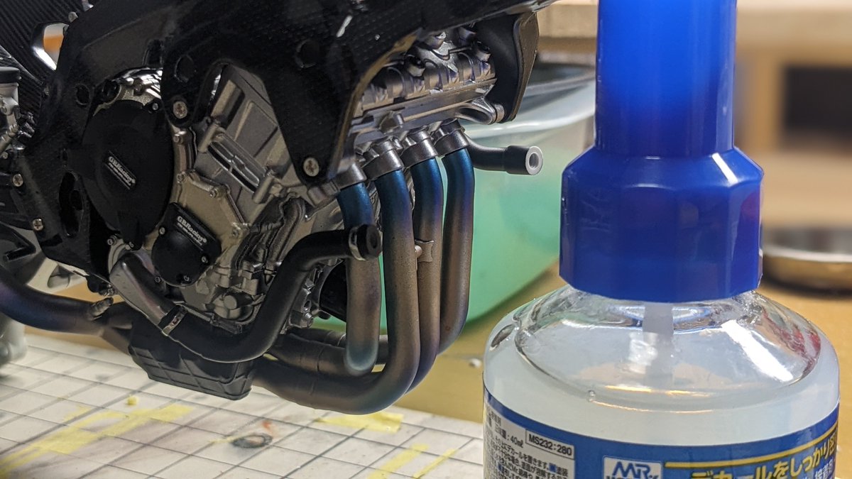 MASAMETAL17's tweet image. マフラー取り付けからの、ラジエター取り付け
やっぱりバイクプラモは、このメカ感好きだわ

#バイクプラモ盛り上げ隊
#MENGMODEL