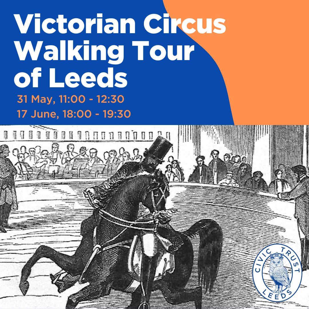 👟 Our walk, Victorian Circus Walking Tour of Leeds, fast approaches! 19th century Leeds hosted many visiting circuses. We will stop at each location where we'll talk about the colourful circuses and performers who appeared there. 🔗INFO&TICKETS: zurl.co/p80L