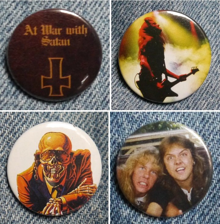 It must have been payday for metal heads yesterday, sold these 4 overnight 😎🦡🤘 #CoolUniqueBadgesForCoolUniquePeople #metalhead #metallica #megadeth #venom #sodom