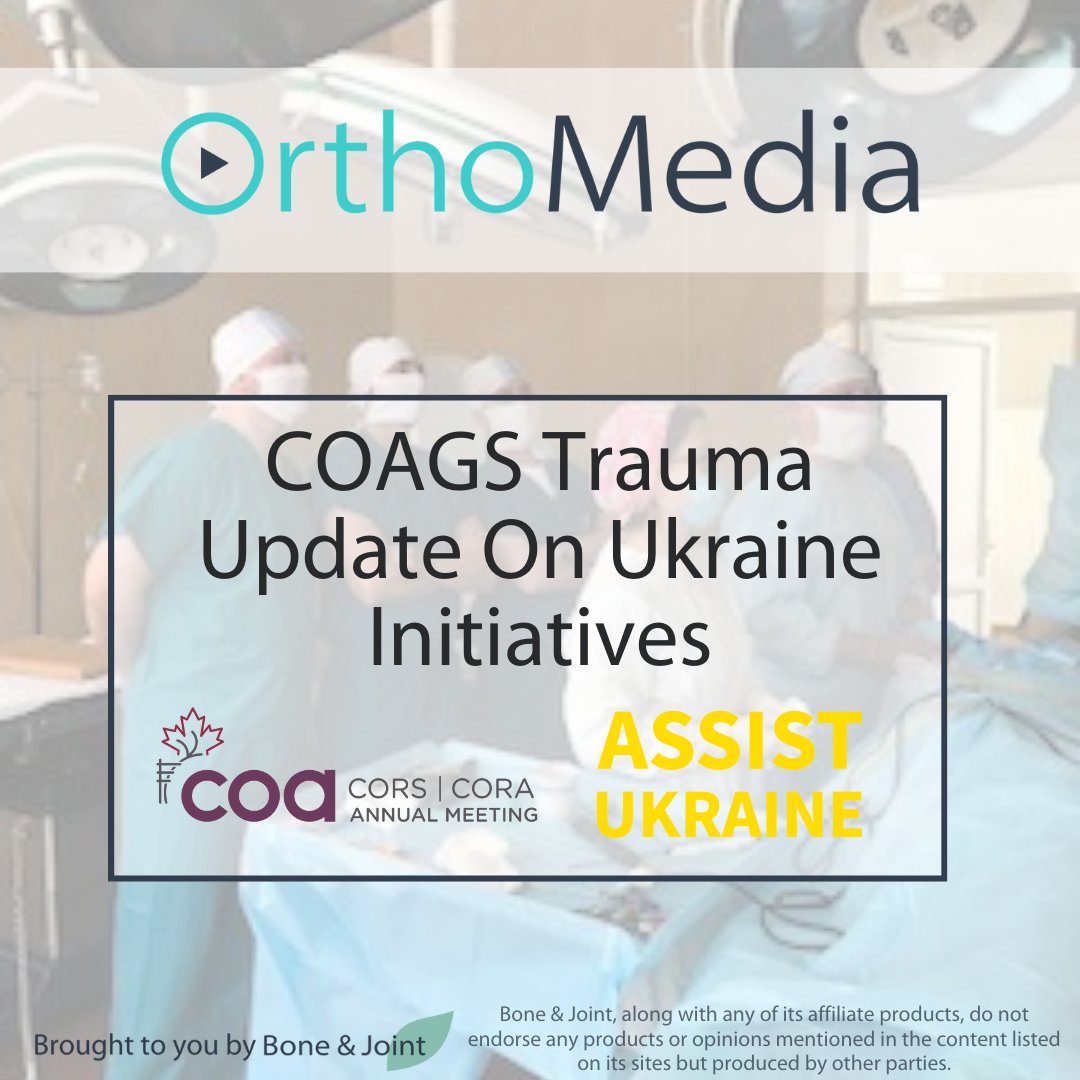 Dr Markian Pahuta gave the @CdnOrthoAssoc Global Surgery an update on the Ukraine initiatives, from live surgeries to a partnership with @SIGNtweeter and the delivery of a surgical microscope from Dr Jen Slawinski. Watch now on #OrthoMedia. #Orthopedics ow.ly/I4wi50R2YLk