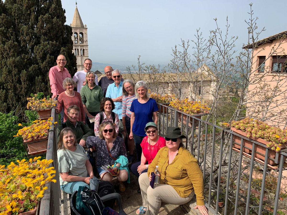 Archdeacon Keith recently led a pilgrimage, walking the St Francis Way, from Piediluco to Assisi, with church musician Geoff Weaver. Each day began and ended with worship and prayer in a variety of settings - from churches and chapels, courtyards and gardens. Well done all! ✝️