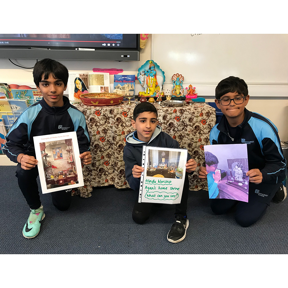 SOme of our Year 5 pupils have been sharing their experiences of Hindu prayer and home shrines #Pupilsvoices #RS #WorldReligions #SiblingSchool #ELDRIC @GayhurstHM